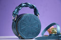 Blue leather hand
