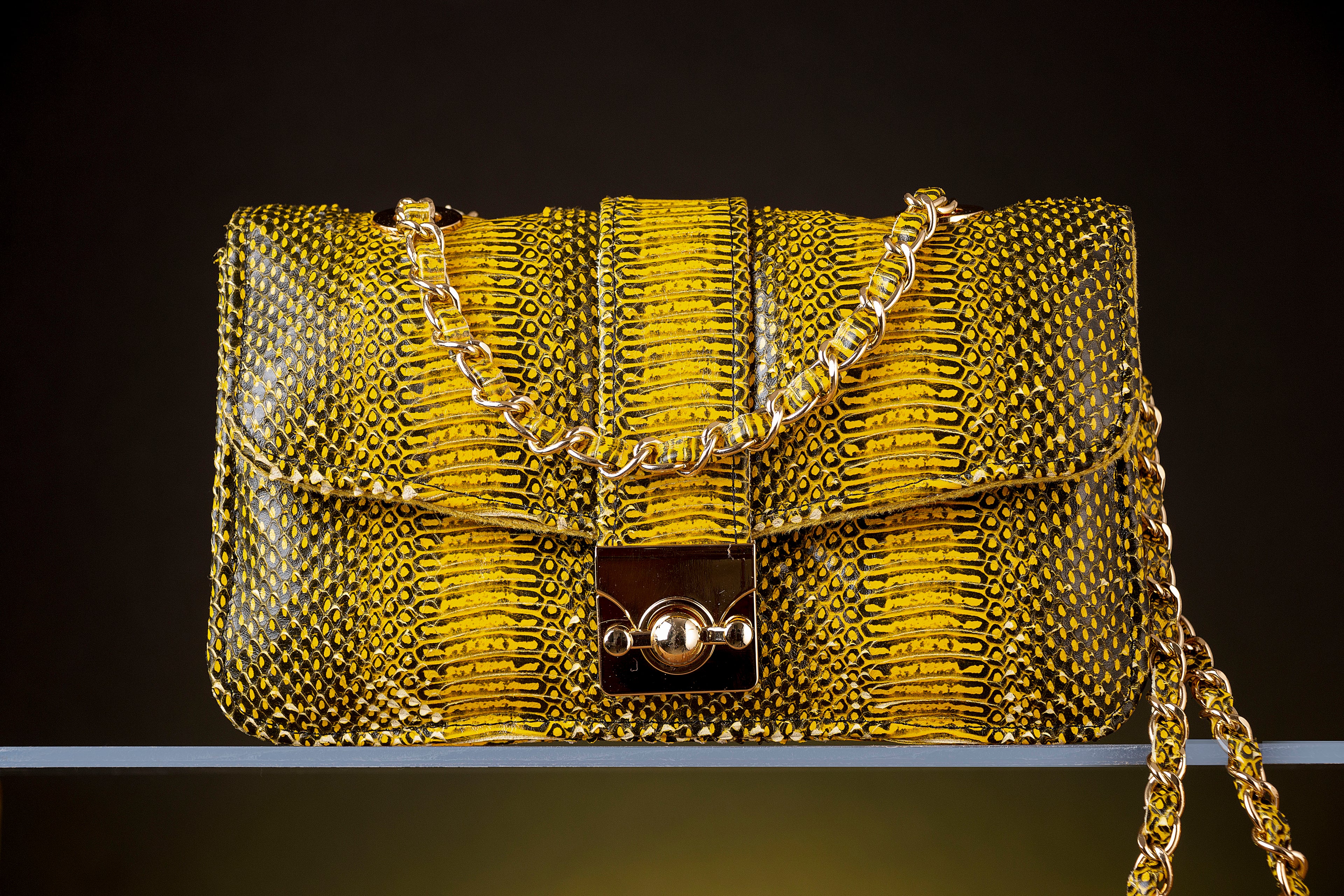 Textured Fish Skin-Inspired Statement Bag