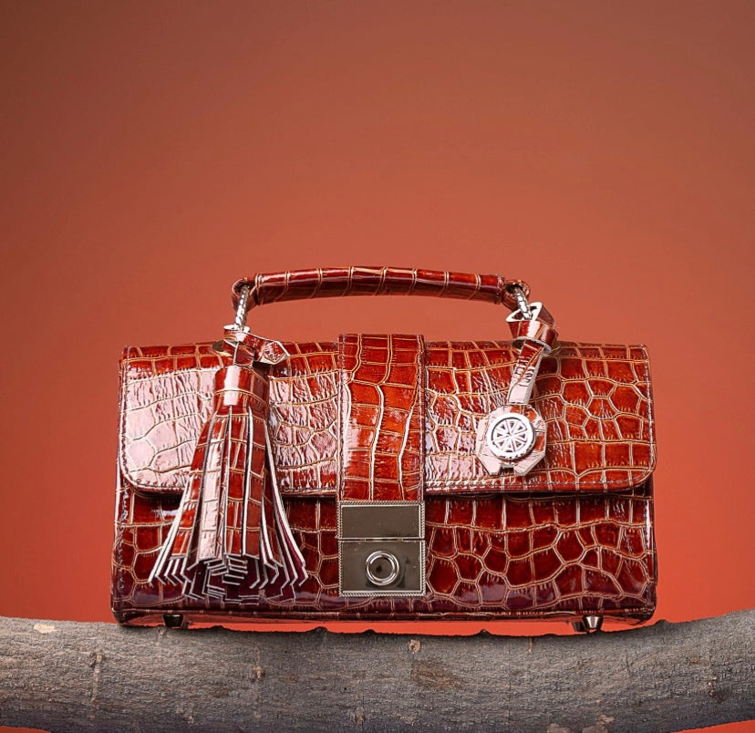 Medium SIze Brown Leather Handbag