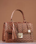 Asmaupoise Brown Leather Handbag